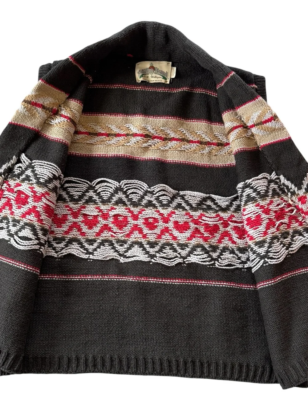 VTG C.B. Milligan Southwestern Knit Sweater Vest Large
